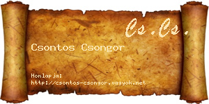 Csontos Csongor névjegykártya