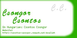 csongor csontos business card